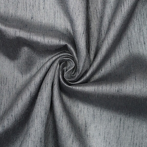 Pure Silver Colour Raw Silk Dupioni Fabric, Faux Silk Dupioni Fabric, Curtain Dupioni Fabric For Bridal Wedding Dresses, Fabric BY The Yards