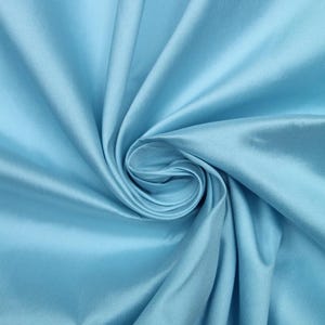 Hellblauer Seidentaft Stoff, Schlichter Taftstoff, Taftstoff, Kleidstoff, Taftstoff für Brautkleider, Meterware
