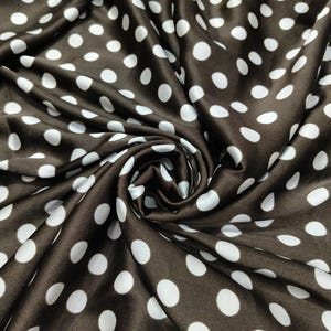Luxuriöser weicher & seidiger Polka Dot Satin Stoff By The Yards, Charmeuse Seidensatin Stoff, Kleid Stoff Braut Hochzeit Kleid es Satin Stoff