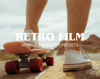 6 Lightroom RETRO FILM presets | Mobile Presets | Desktop Presets | Retro Presets |  Instagram Presets | Vintage Presets