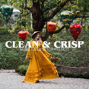 20 CLEAN & CRISP Lightroom Presets - Crisp Mobile Presets | Crisp Desktop Presets | Clean Presets | Wedding Presets | Clean Portrait Presets