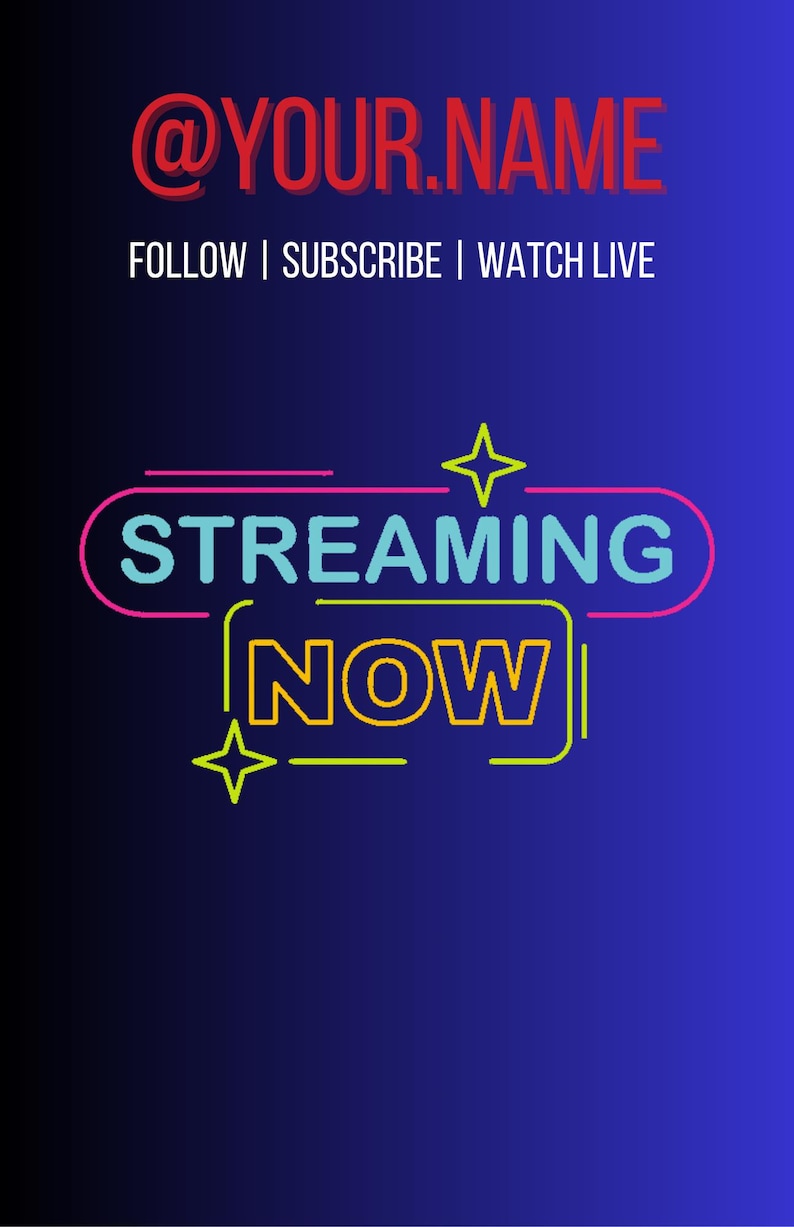 Streamer Handle Poster Printable Twitch Wall Art for Gamers Etsy