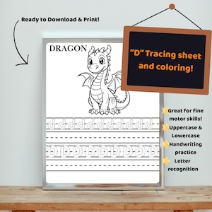 Letter D Worksheet for Preschool – Trace & Learn