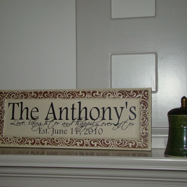 Wedding plaque-Love, laughter, and happily ever after