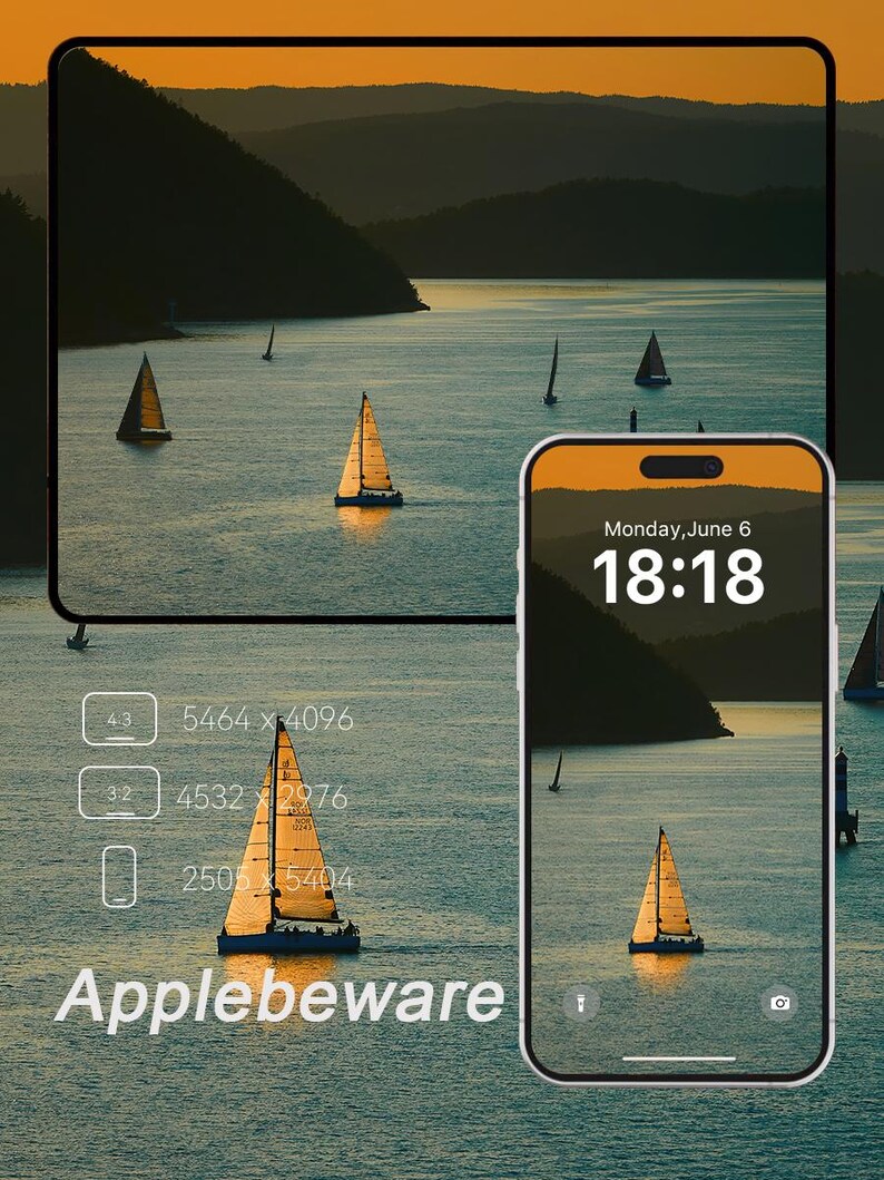 Ocean Wave Wallpaper: Serenity Home & Lock Screen (digital Download ...