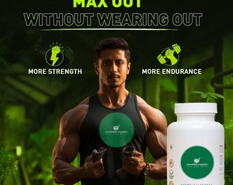 Organic Ashwagandha Root Extract Capsules – Stress Relief, Vegan, Non-GMO