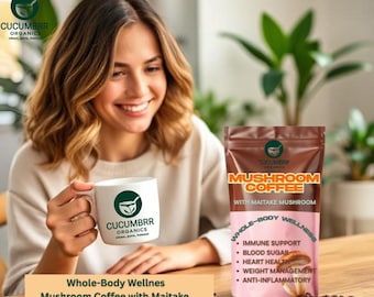 Organic Mushroom Coffee – Lion’s Mane & Reishi, Adaptogenic Focus Blend