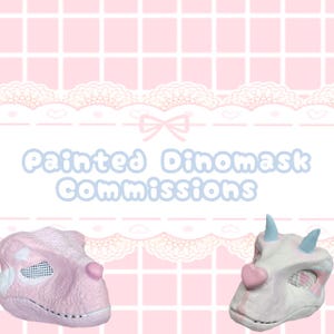 Painted dinomask commissions cheap