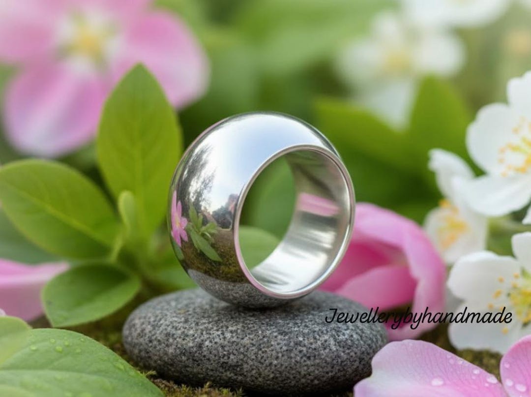 Sterling Silver Wide Dome Band Ring: Heavy 12MM Statement Ring - Etsy