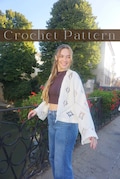 Kristee Cardigan Crochet Pattern: Easy Hexagon Sweater (PDF Download)