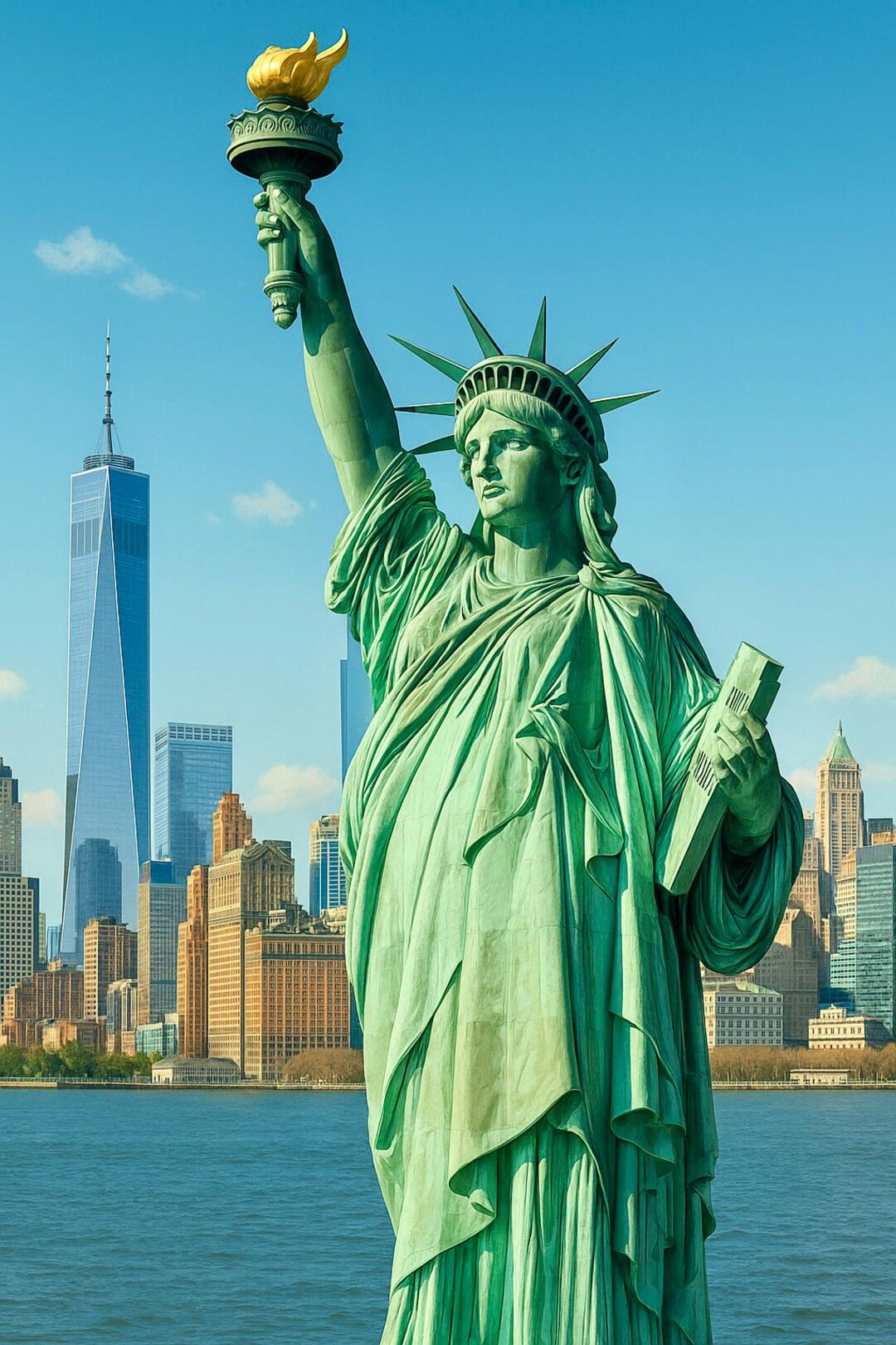 Statue of Liberty New York Poster | NYC Skyline Wall Art | Manhattan ...