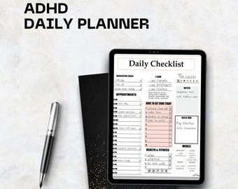 ADHD Daily Planner for Adults: Focus & Mood Tracker (Printable PDF Download)
