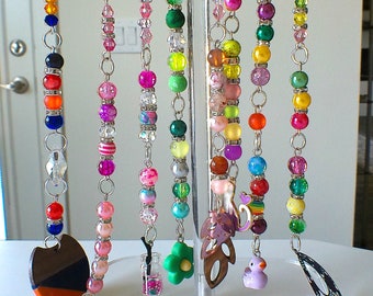 Rear view mirror charm's - Suncatcher - Window decoration - Handmade car dangles -  - 5 or 6 inch long