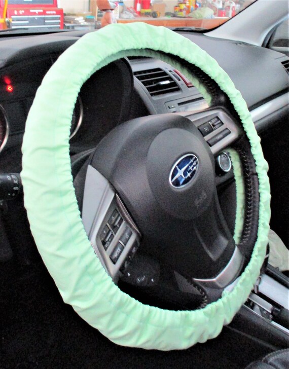 Buy Mint Green Steering Wheel Cover Full Grip Fabric Inside Light