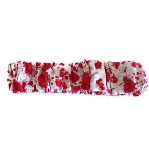 Blood splatter Rear view mirror cover Red splatter on white fabric Panoramic sizes available image 5