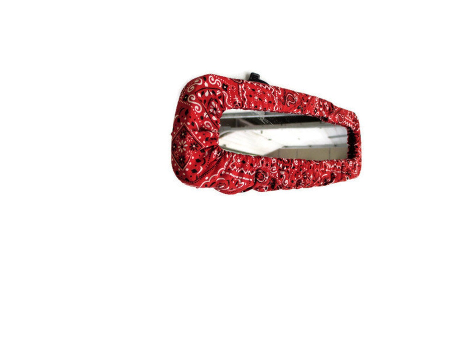 Classic Bandana Rear View Mirror Cover Red Black White 9 Etsy