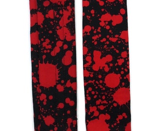 Blood splatter seat belt covers, Halloween, Spooky all year, Seat belt straps, Padded, soft Red on black fabric