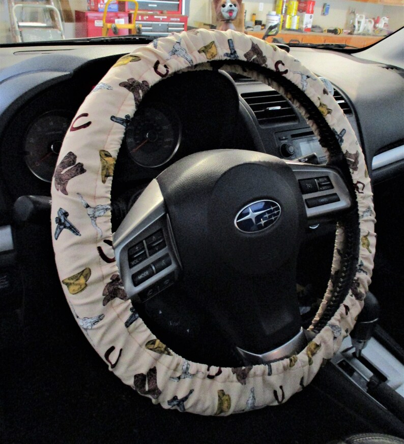 Western steering wheel cover. Cowboy or cowgirl riding Etsy