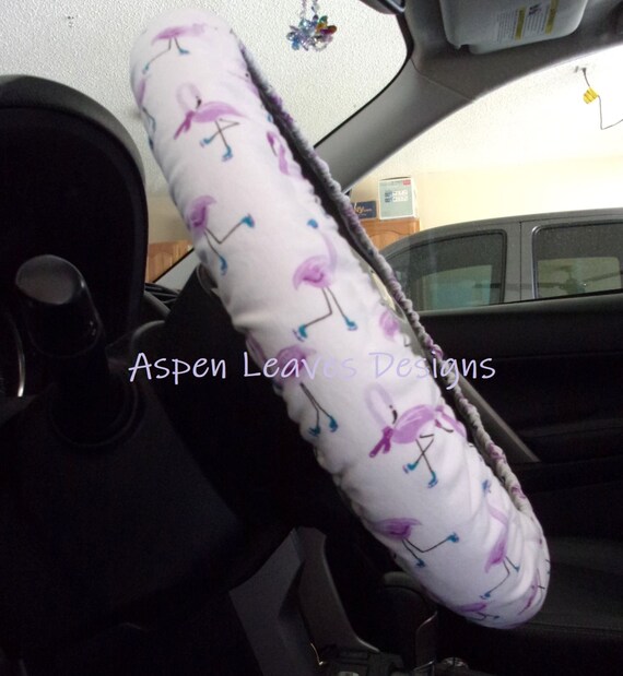 Purple Flamingo Steering Wheel Cover Purple Flamingos With image