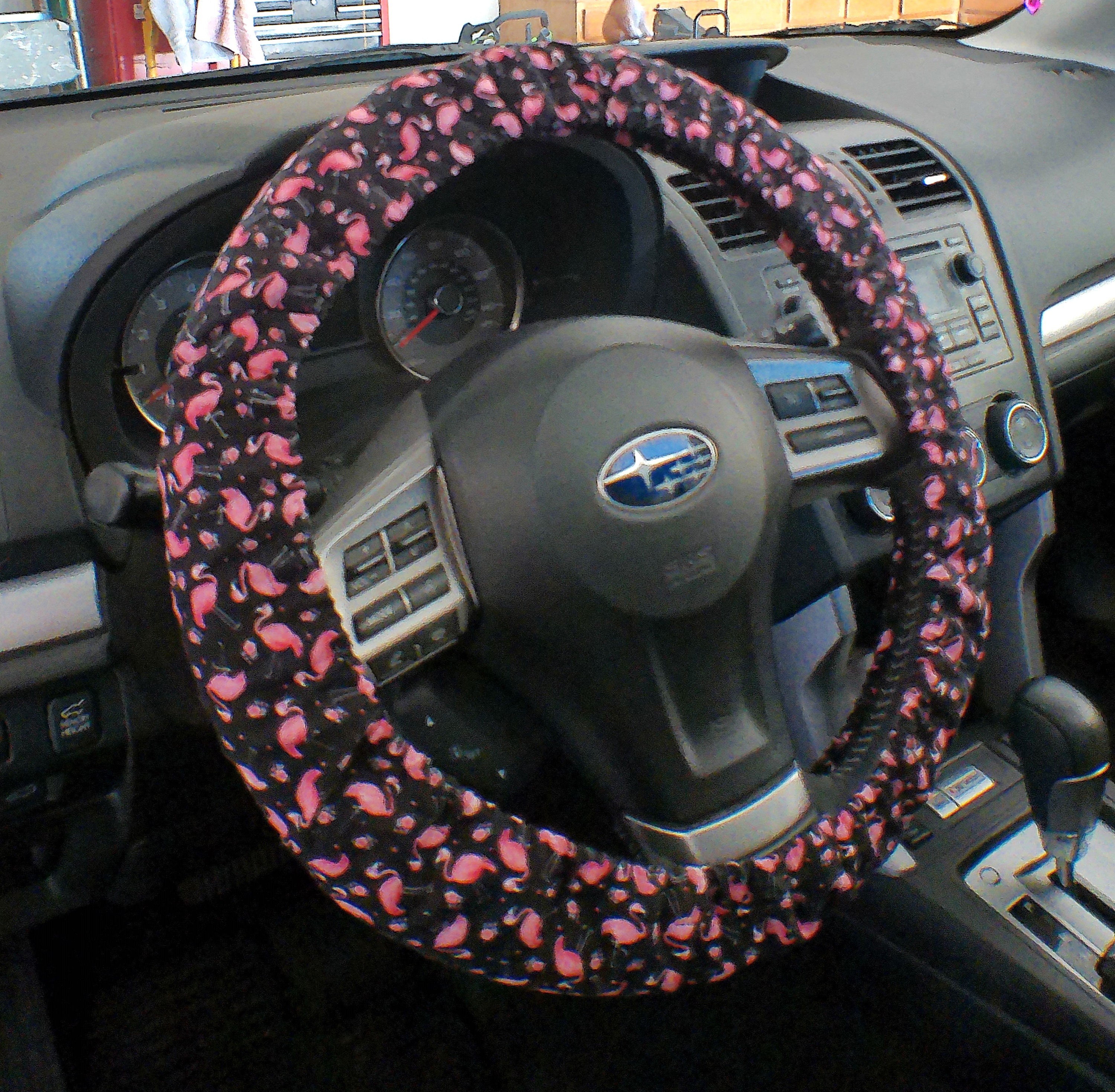 Discover Flamingo Steering Wheel Cover