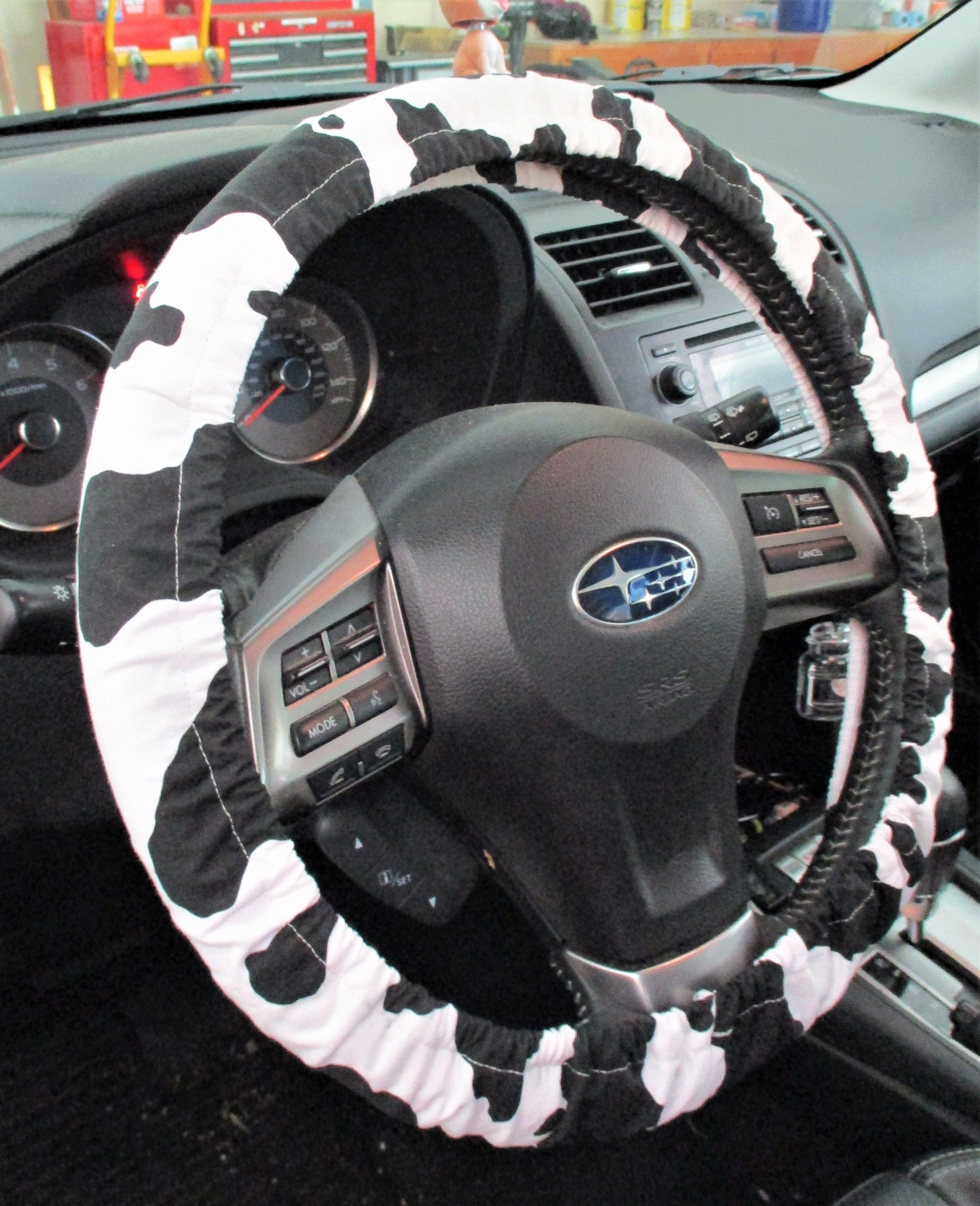 Discover Dairy Cow Steering Wheel Cover
