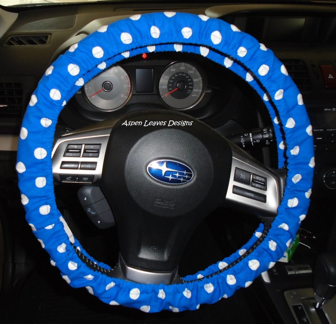 Royal Blue steering wheel cover. White polka dots on blue Etsy