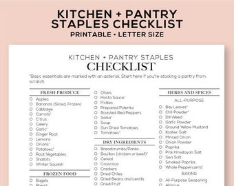 Shopping List Printable Tracker Pages, Pantry Inventory, Fridge Inventory, Freezer Inventory, Spice Inventory, Kitchen Inventory, Food List