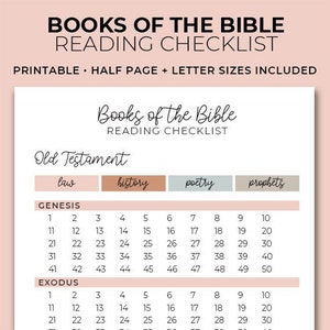 Bible Reading Checklist, Bible Study Printables, Scripture Study printable, Bible Study Journal, Devotional Printables, Bible Study guide