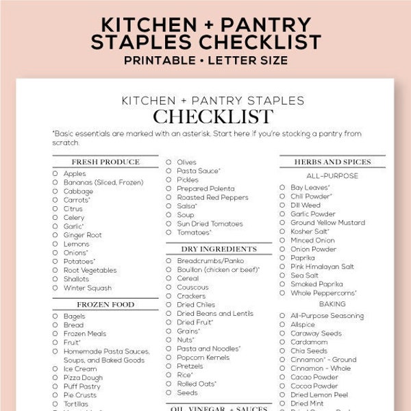 Shopping List Printable Tracker Pages, Pantry Inventory, Fridge Inventory, Freezer Inventory, Spice Inventory, Kitchen Inventory, Food List