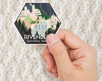 Vinylsticker Rivendell National Park, sticker LOTR Adventure