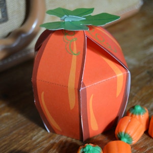 Printable DIY Pumpkin Favor Boxes for Fall and Thanksgiving image 4