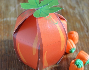Printable DIY Pumpkin Favor Boxes for Fall and Thanksgiving