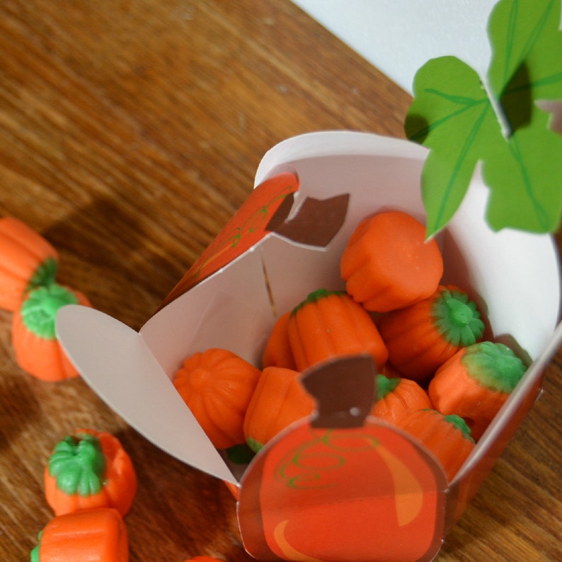 Printable DIY Pumpkin Favor Boxes for Fall and Thanksgiving image 3