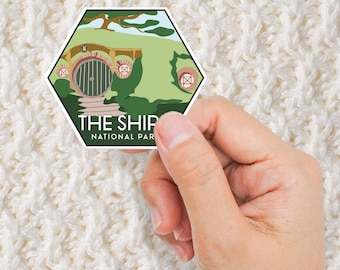 Sticker Shire National Park, LOTR-vinylsticker