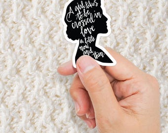 Pride and Prejudice-sticker: Elizabeth Bennet, Jane Austen Book Lover