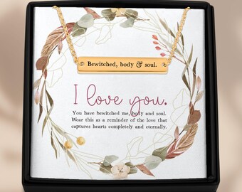 Citaatketting Mr. Darcy: Pride and Prejudice romantische sieraden, gepersonaliseerde optie