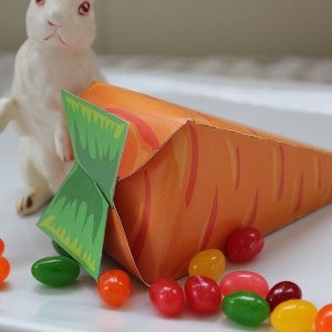 Easter Bunny Carrot Printable/DIY Decorations Favor Box
