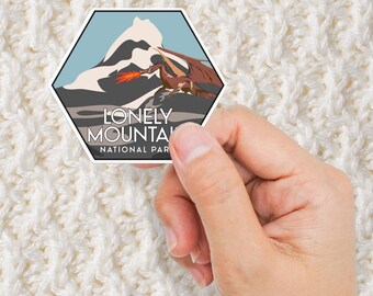 Vinylsticker Lonely Mountain National Park, sticker LOTR Adventure