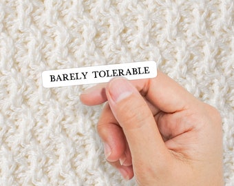 Barely Tolerable Pride and Prejudice Mr. Darcy Book Lover-sticker van 3 inch