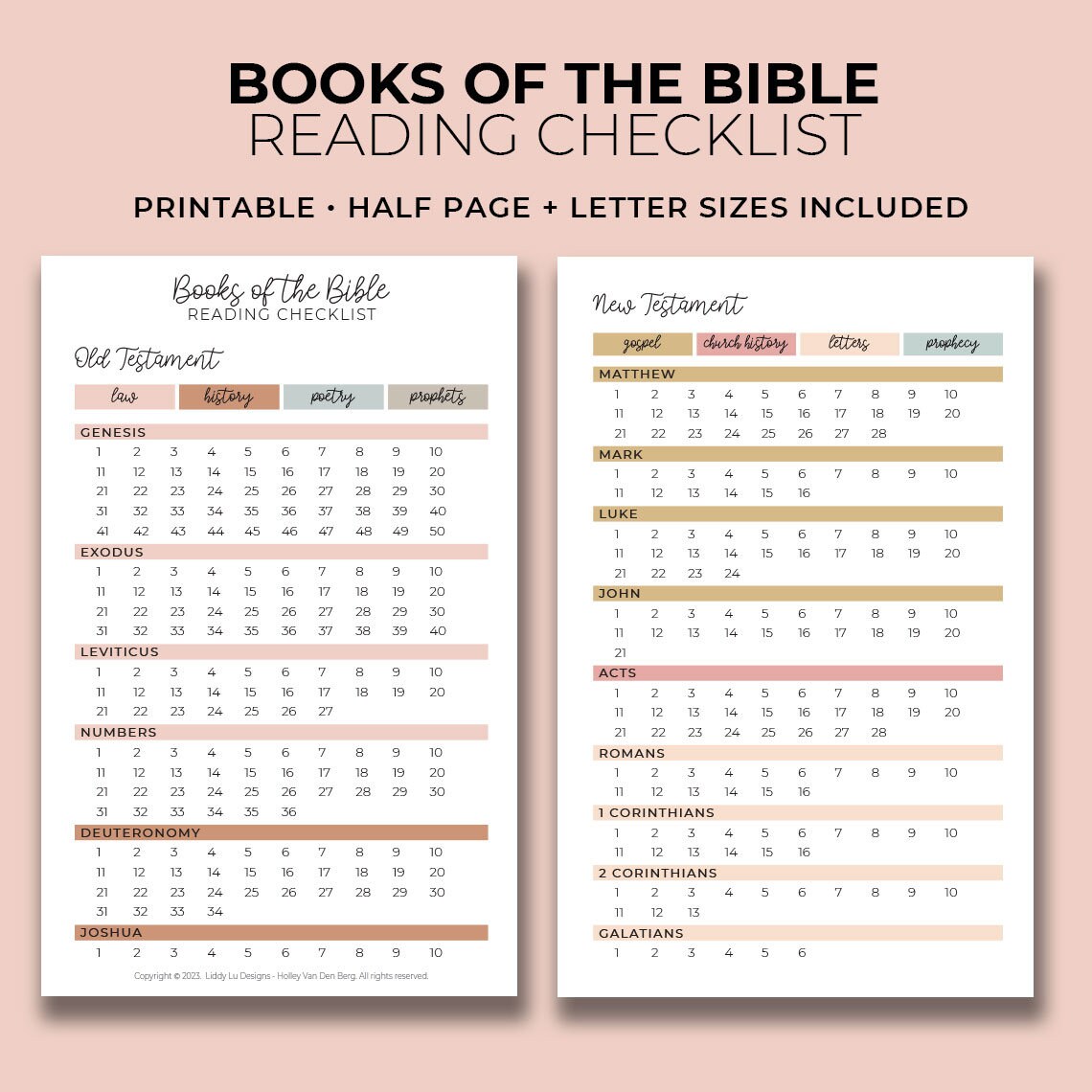 Bible Reading Checklist Bible Study Printables Scripture - Etsy