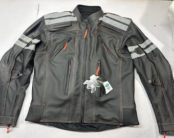 Cowhide Leather MotoGP Motorcycle Jacket for Men | CE Armored Racing Biker Jacket
