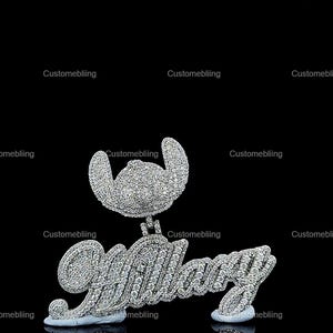 Colgante de moissanita VVS personalizado de Hip Hop, colgante de moissanita personalizado de Hip Hop, colgante de moissanita con nombre y letra personalizado unisex, joyería de Hip Hop