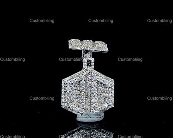 Custom VVS Moissanite Letter Pendant, 925 Sterling Silver, Hip Hop Style
