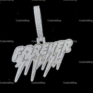 Iced Out Custom Letter Hip Hop Pendant, VVS Moissanite Pendant with Custom Bail,Personalized Nameplate,Bling Hip hop Jewelry, Luxury Pendant