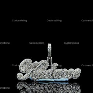 Pingente de hip hop de moissanite VVS personalizado, pingente de hip hop de moissanite personalizado, pingente de moissanite com nome personalizado unissex, joias de hip hop