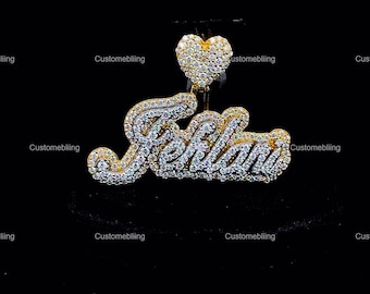 Custom Moissanite Letter Pendant: Iced Out Hip Hop Jewelry, Sterling Silver