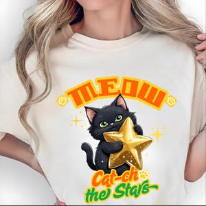 Comfort Colors® Black Cat Shirt, Cat Shirt, Cat Lovers Tee, Funny Cat, Cute Cate Tee, Ladies Tee, Cat Lady Shirt, Kitty Cat Shirt, Cat Mama