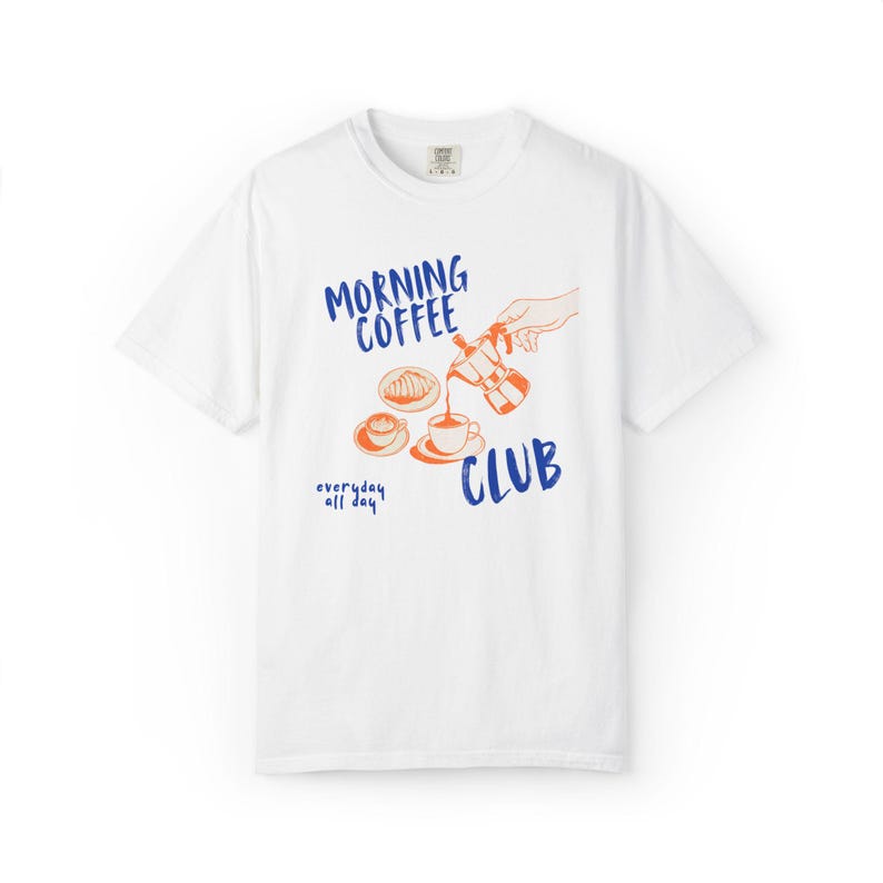 Camiseta retrô do Coffee Club, camiseta com estampa gastronômica. imagem 4
