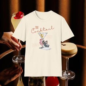 Martini Shirt, Cocktail Graphic Tee, Unisex Party Shirt, Funny Drink Lover Gift, Vintage Bar T-Shirt, Summer Casual Outfit Idea