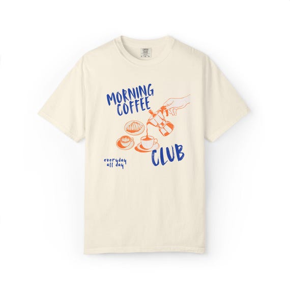 Retro Coffee Club T-Shirt, Foodie Graphic Tee